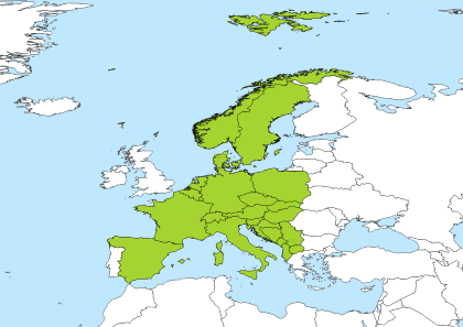 CEST Time Zone Geo Map