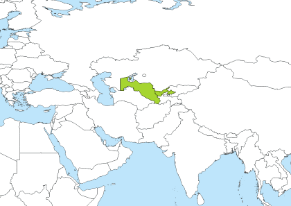 UZT Time Zone Geo Map